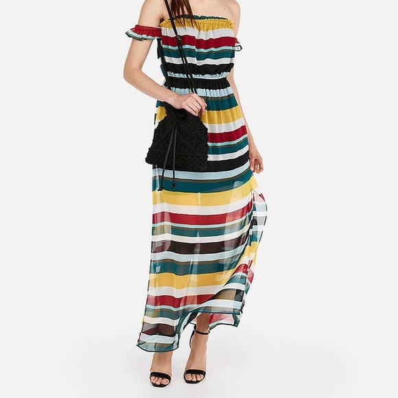 Express off the shoulder maxi dress S - Picture 5 of 5